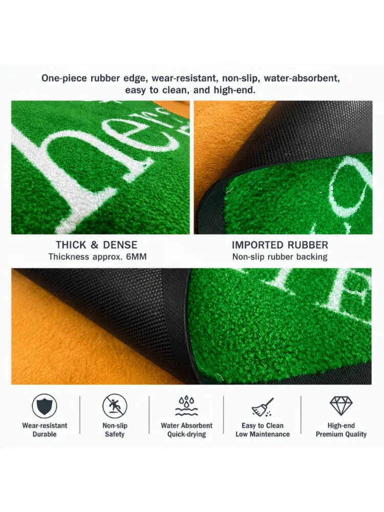 Maßgefertigter Bodenteppich Personalisierte Fußmatte Getuftet Rutschfest Wasserabsorbierend Teppich Eingangsbereich Fußmatte Anpassbare Bilder/Logos/Text Matten