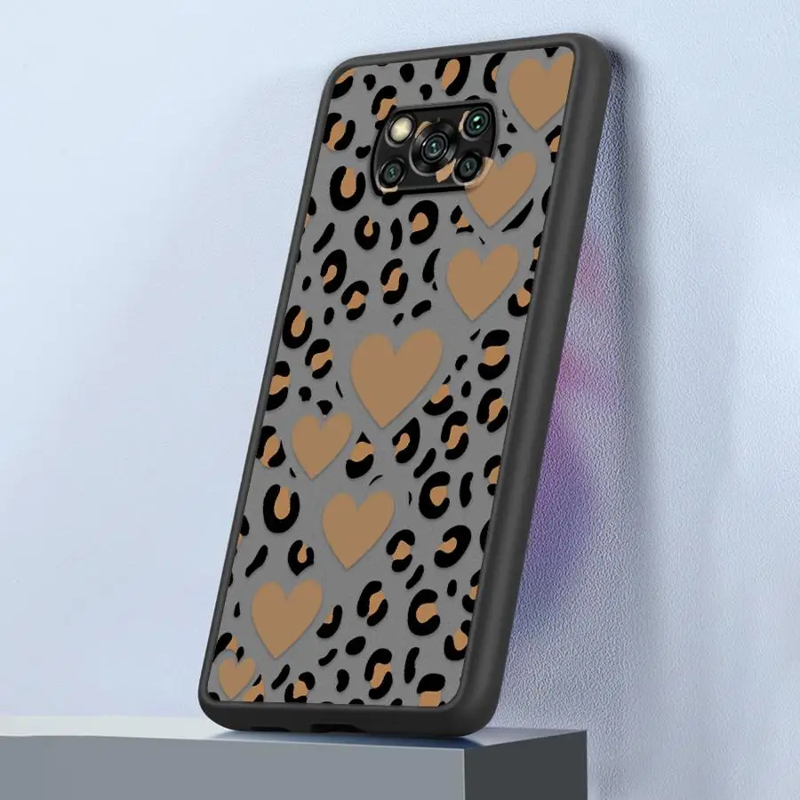 Leopard Print Phone Case for Xiaomi Poco X5 X3 NFC X3 X4 Pro X4NFC Soft Cover 