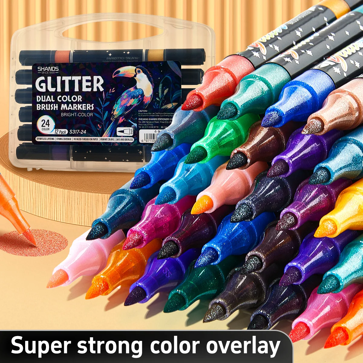 12/24/36/48pcs Dual-Tip Metallic Pens, Vibrant Colors Water-Based Ink for DIY, Scrapbooking, Greeting Cards, Posters Gifts