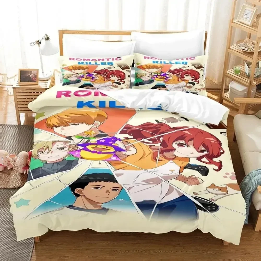 Romantic Killer Bedding Set Single Twin Full Queen King Size Bed Set Adult Kid Bedroom Duvet Cover Sets 3D Anime