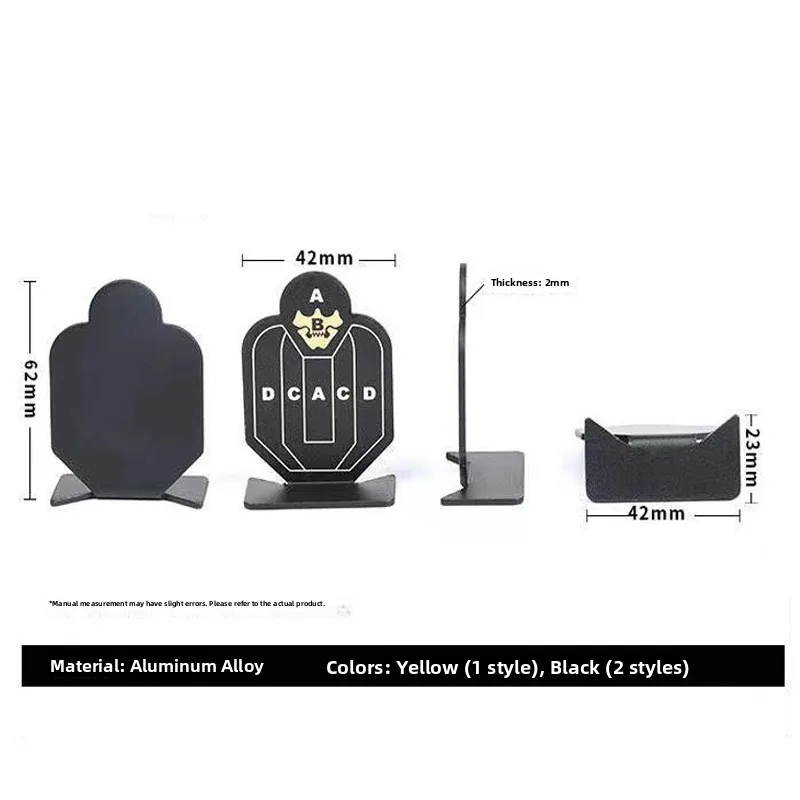 Portable Metal Small Steel Man Shooting Target for CS Game Practice Creative Design Soft Bullet Proof Human Shape Target