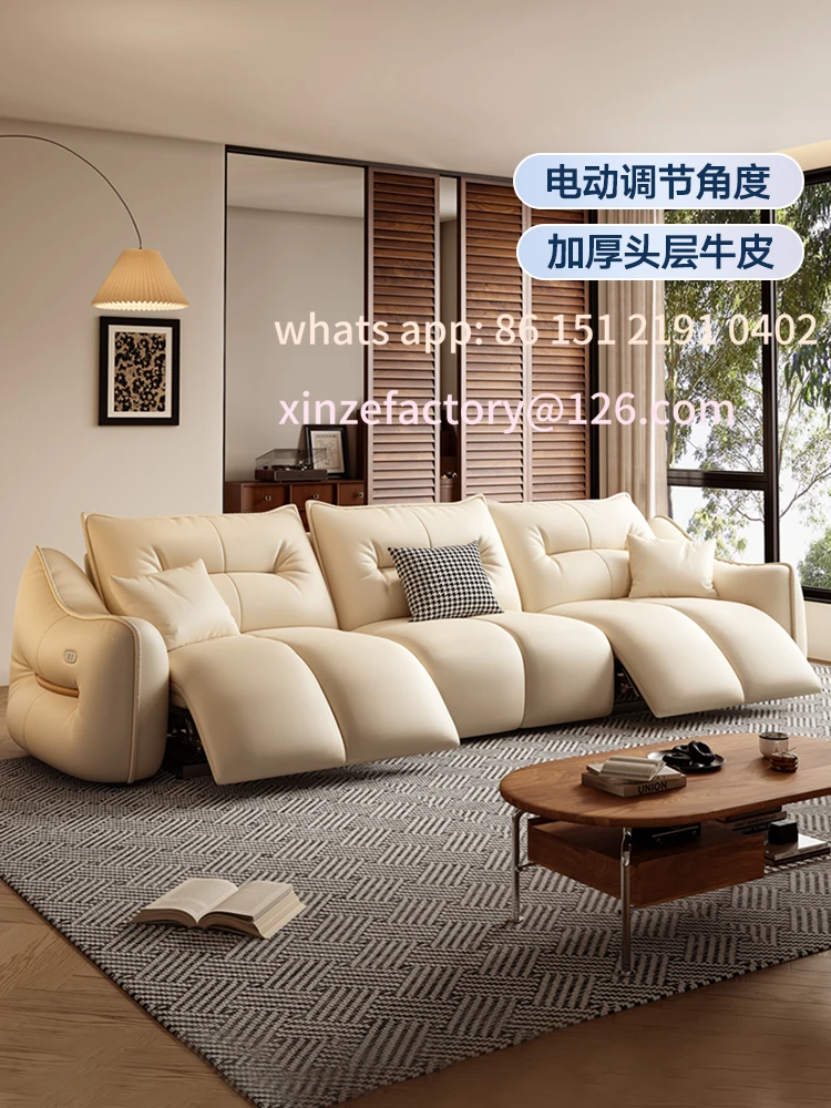 

Customizable Multifunctional Leather Sofa Modern