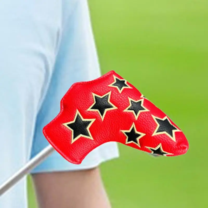 Couvre-têtes de club de golf magnétiques en forme de L, couvre-têtes de putter de golf avec doublure en peluche pour la conduite