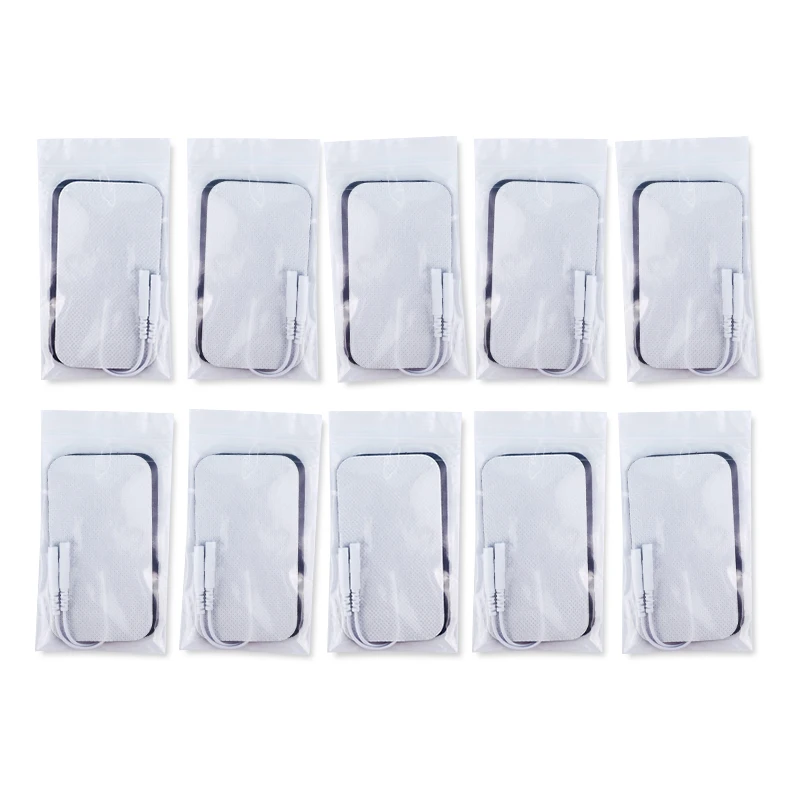 TENS Unit Replacement Pads Self Adhesive Latex Free Premium Reusable Electrode Pads Use 2mm Pin Connector Lead Wires Patches view 5