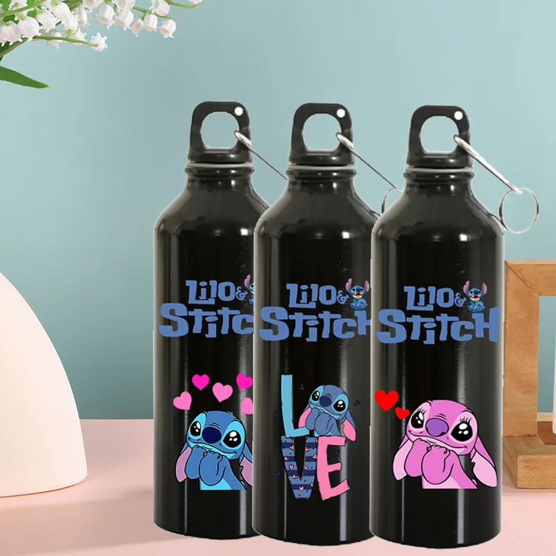 Lilo &Stitch Water Bottles New Portable Aluminum Water Bottle Leakproof Water Jug for Hiking Travel Outdoor Bicycle Bottle Cups