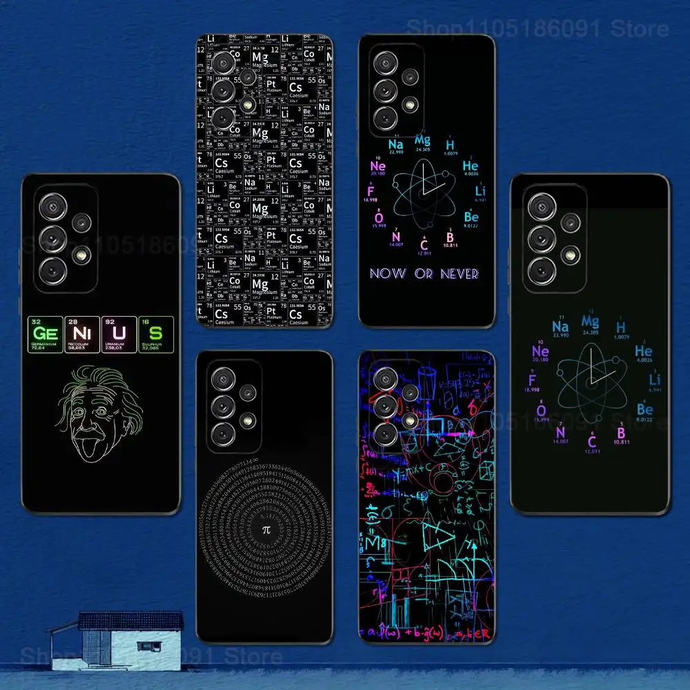 

Chemical Elements Art Phone For Samsung S22,S25,S24,S23,Ultra,FE,Plus,S21,S20,S10,S9,Lite,Soft Silicone Black