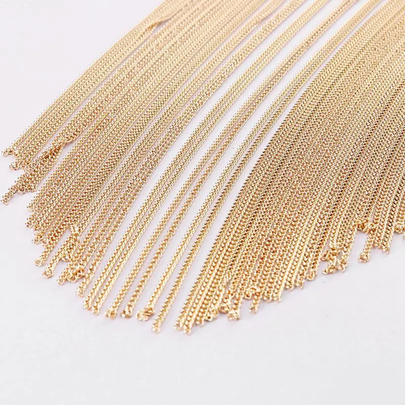 2024 European and American fashion fringe necklace women\'s metal chain accessories