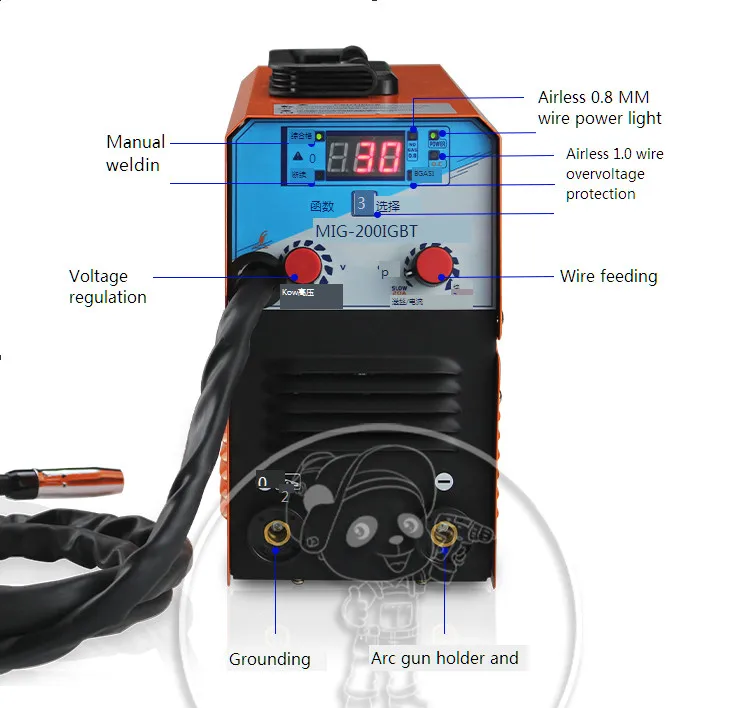 수동 용접의 대안 소형 수동 용접 아르곤 아크 용접 IGBT 가스리스 가스 차폐 용접기, 220V