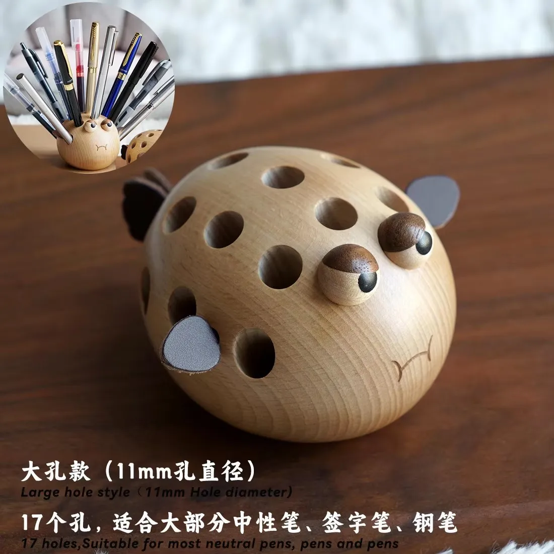 Wooden Woodpecker Desktop Ornament, Creative Practical Unique Gift, Soft Table Decor for Office Workstation & Study Desk