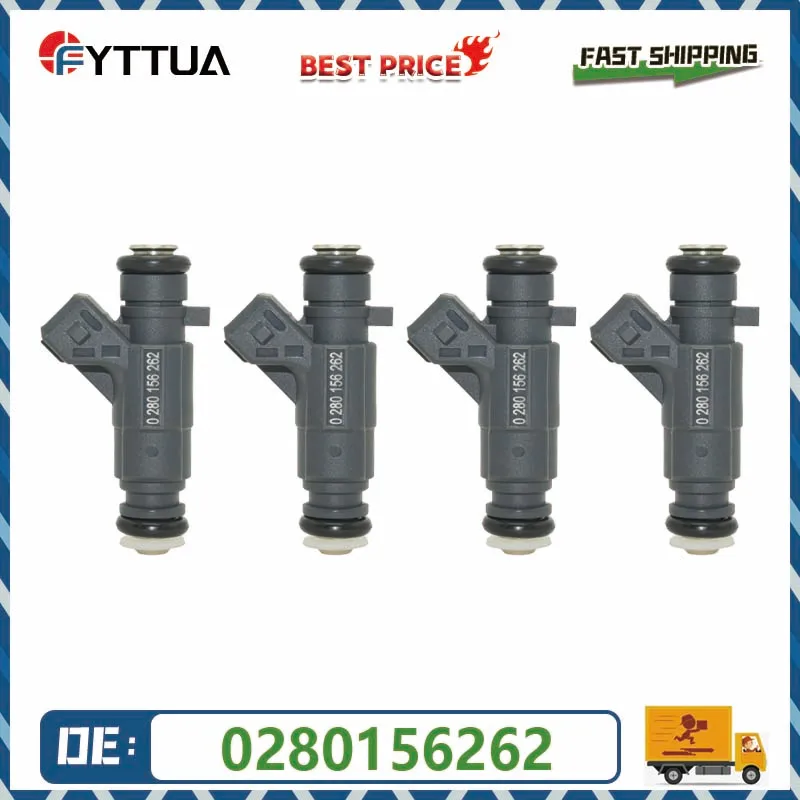 4 unidades de injetor de combustível 0280156262   Para Geely KingKong MR479 Cruiser CK QQ308 Bico Injetores de bico de carro com
