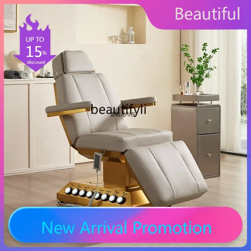

New Arrivals Massage Tattoo Couch Folding Micro Plastic Beauty Salon Special Body Beauty Automatic Lifting Electric Beauty Bed
