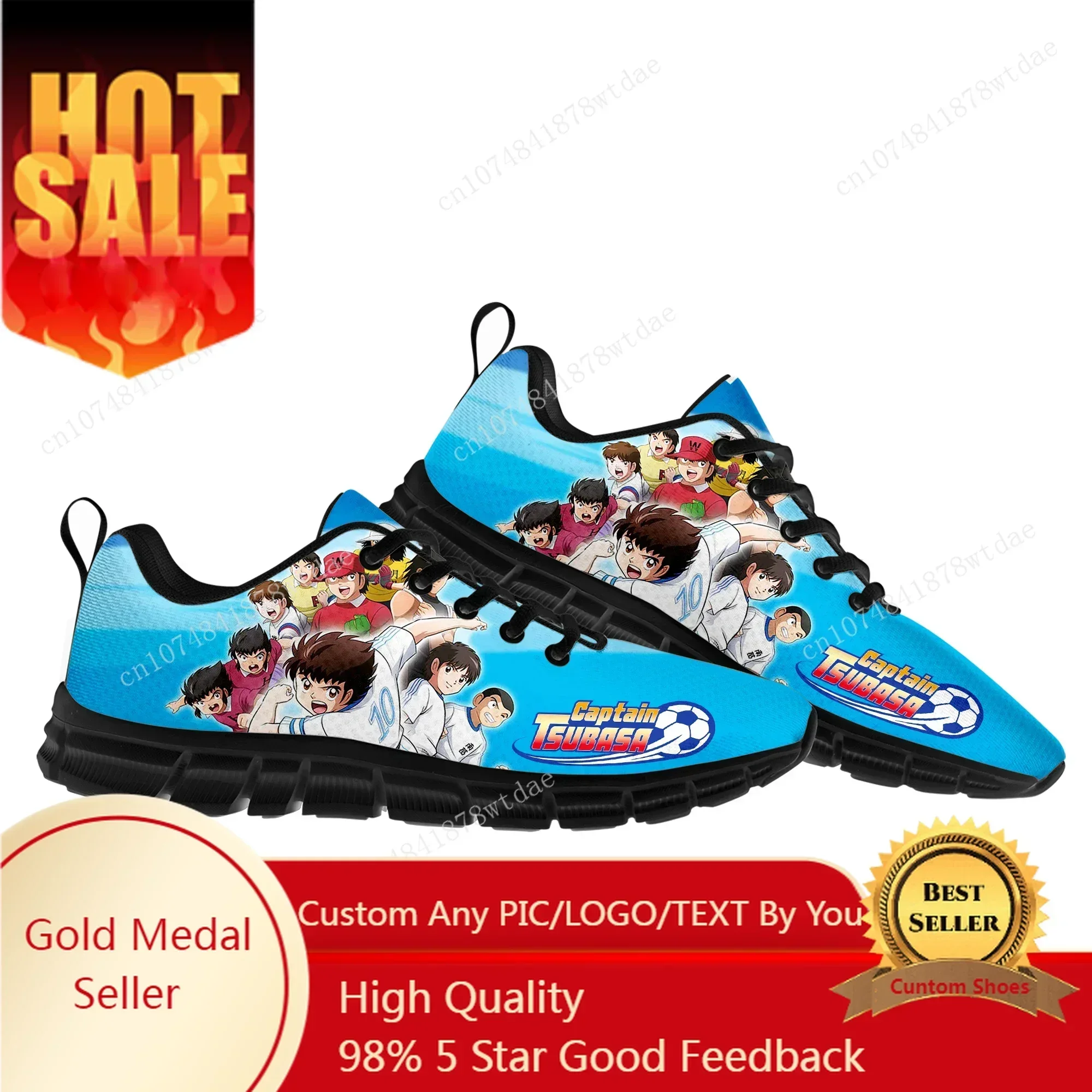 Captain Tsubasa Ozora Tsubasa Sports Shoes Mens Womens Comfortable Sneakers High Quality Manga Sneaker Custom Shoe