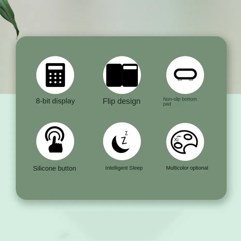 8 Digits Mini Flip Calculator Lightweight Smart Stay Mini Scientific Calculator Portable Candy Color Learning Tools