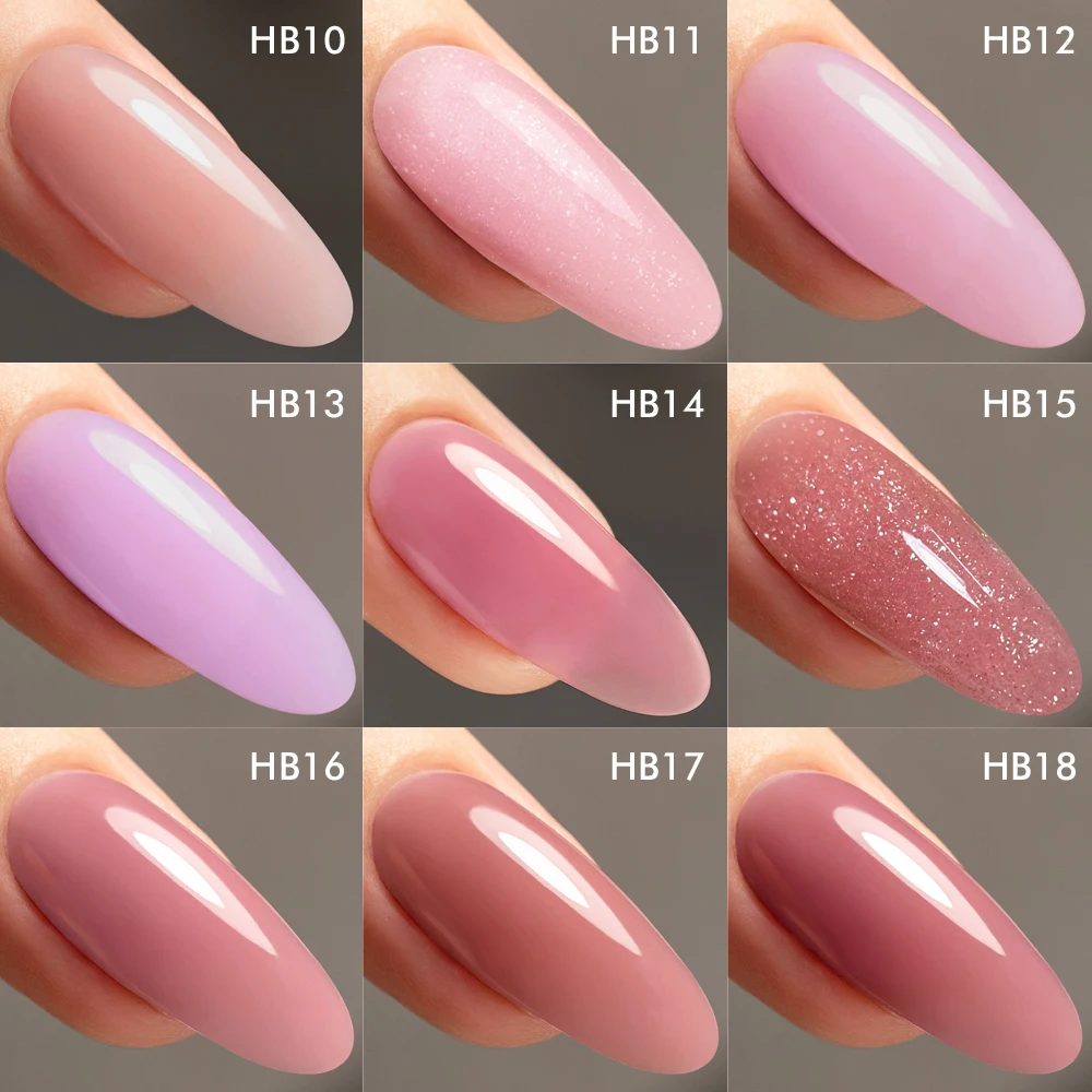 CHUNSHU 15ml Hema Free Extension Nail Gel 18 Colors Camouflage Builder Hard Gel Nude Milky White Pink Construction Nail Art Tool