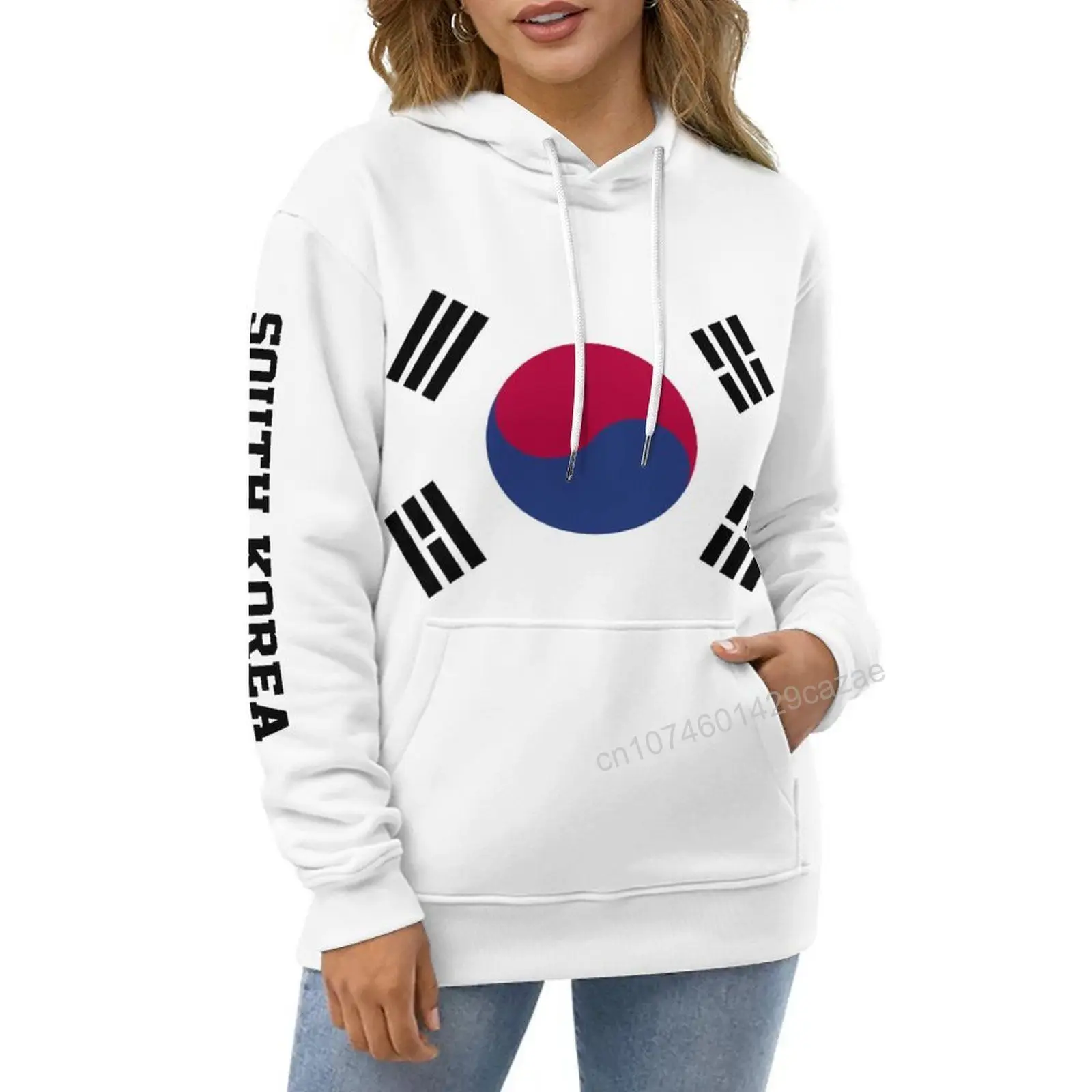 South Korea Country Flag 3D Hoodie Polyester Cool Men Women Harajuku Sweatshirt Unisex Casual Pullover Hoodies