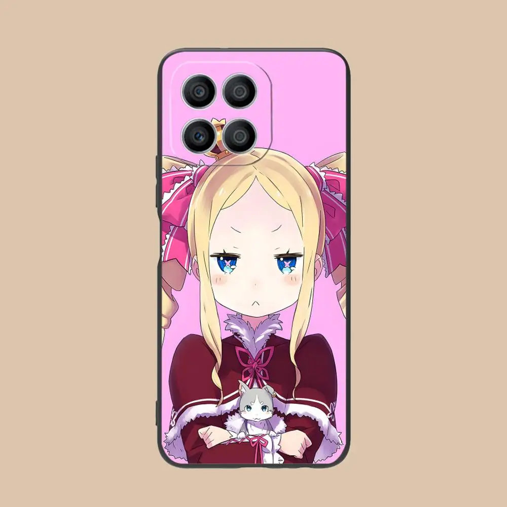 حافظة هاتف محمول ReZero Beatrice لهاتف Honor 90 80 70 60 50 30 20 10 9 8 7 Pro S SE Lite 5G غطاء طباعة ملون غطاء فاخر