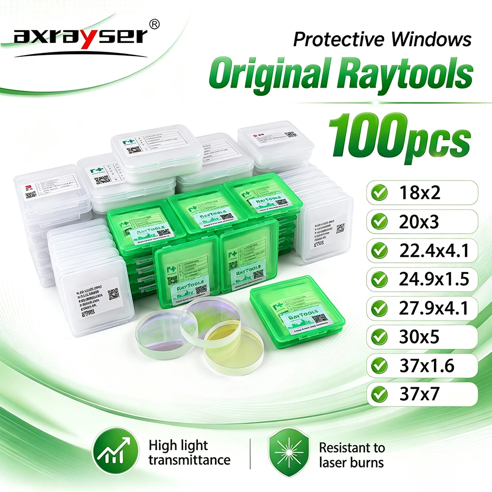 100PCS Original Raytools Protective Windows 18x2 27.9x4.1 37x7 30x5 Protection Lens for Raytools BS06K BT240 BM111 BM110