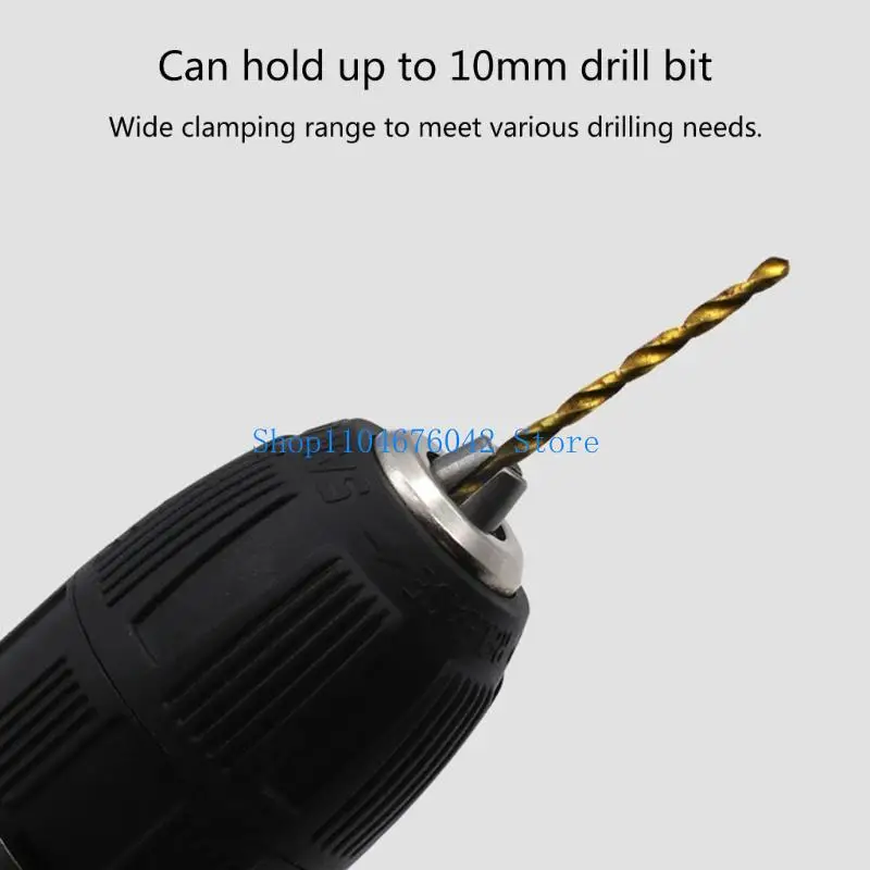 652F 0.8-10mm Keyless Drill Chuck Converter 3/8-24UNF Thread Drill Bit Adapter 1/2
