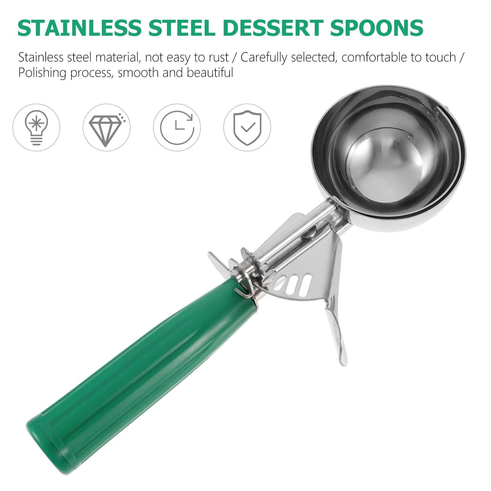 

Stainless Steel Ice Cream Scoop Portable Scooper for Fruit Dishwasher Safe Ball Melon Digging Spoon Cookie Meatball Tool