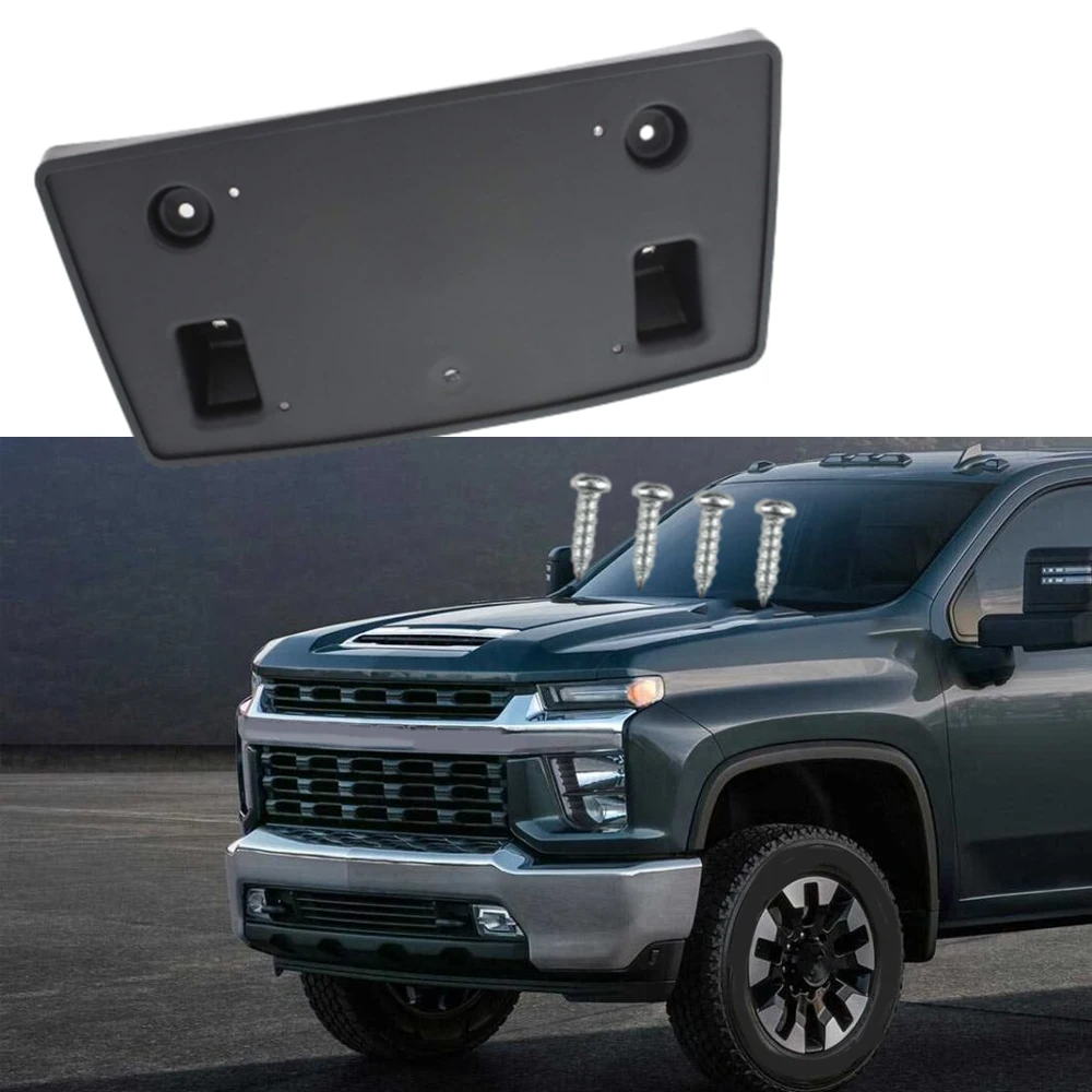 

14879207 22774440 For Chevrolet Silverado 2500 3500 HD 2019 Car Front Bumper License Plate Bracket Frame Holder