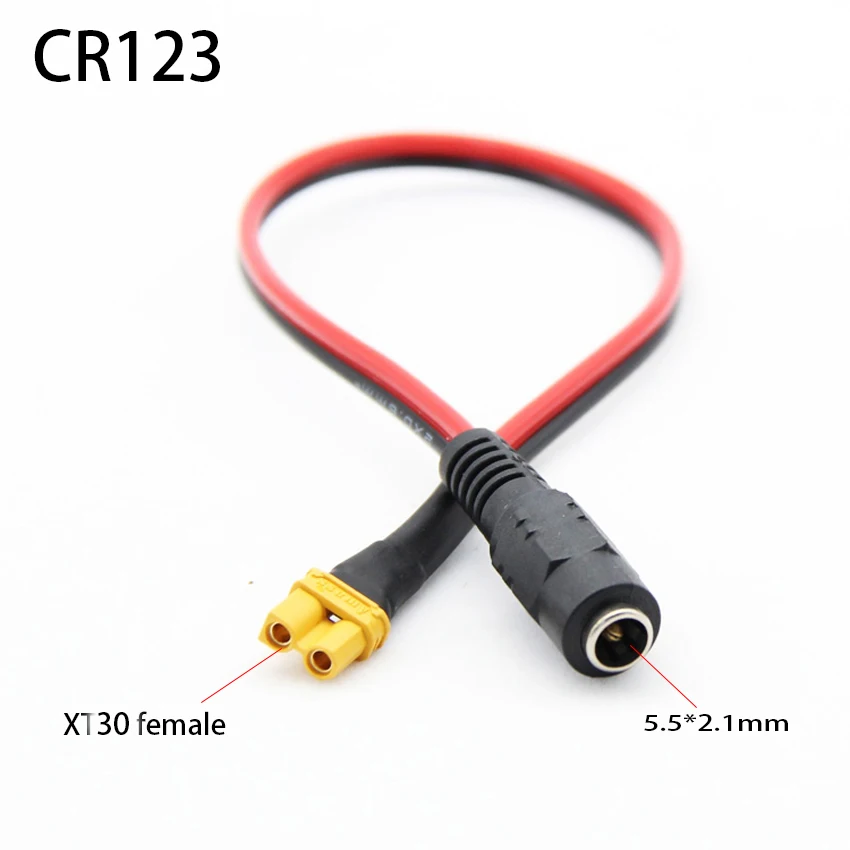 1PCS XT60 Plug Male/Female Cable Wire to DC 5.5*2.1mm Connector Battery Charging Adapter Cable For RC Battery Charger
