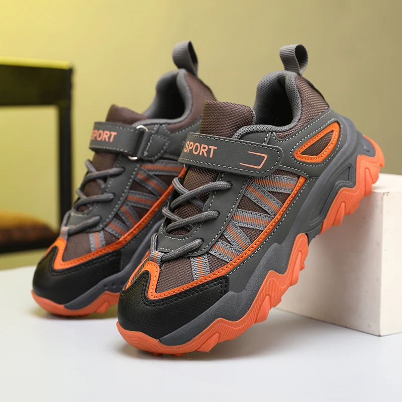 

Детская походная обувь для мальчиков, дышащие, мягкие, нескользящие, повседневные, удобные для прогулок, новинка 2025, модные сетчатые теннисные кроссовки