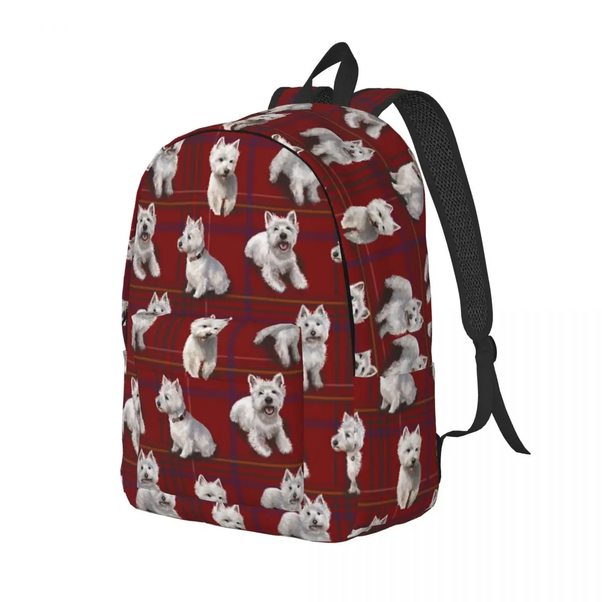 West Highland Terrier Westie Backpack for Preschool Primary School Student Cute Puppy Dog Bookbag Boy Girl Kids Daypack Durable