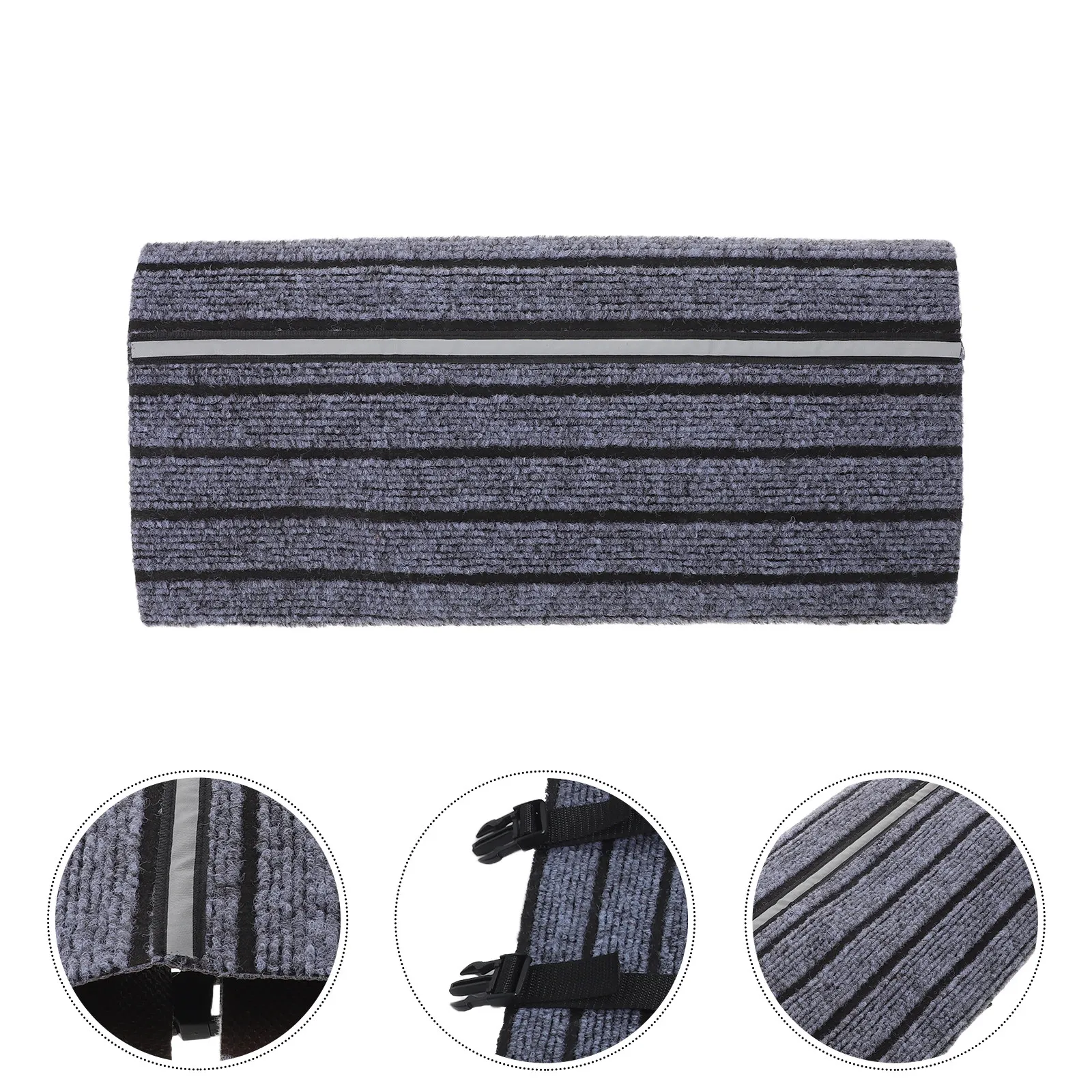 

Rv Step Mat Reflective Strips 18.1x9.8 Anti Slip Outdoor Camper Stair Treads Step Rug Travel Trailer Stair Covers Weather