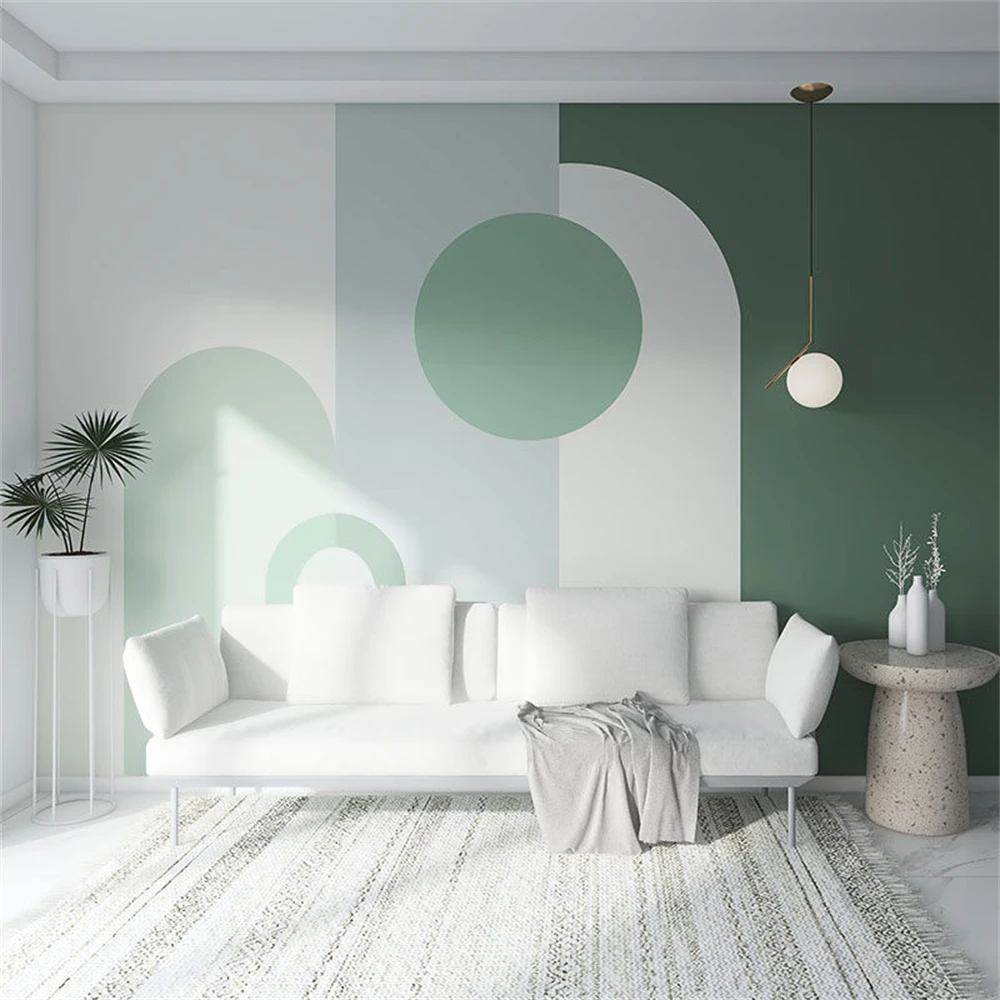 

custom Photo Mural 3D home Decoration Wall Painting Living Room Nordic geometric lines Wallpaper papier peint stickers landscape