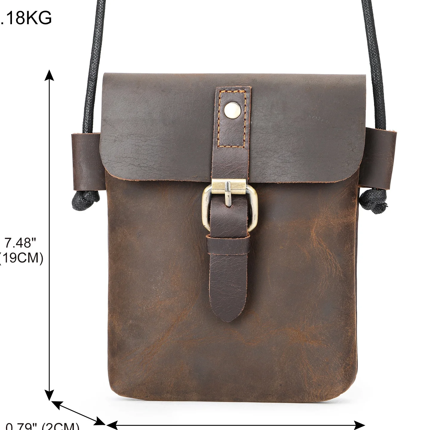 

Мужская сумка через плечо из натуральной кожи, винтажная, осенне-зимняя, из натуральной воловьей кожи, модный аксессуар