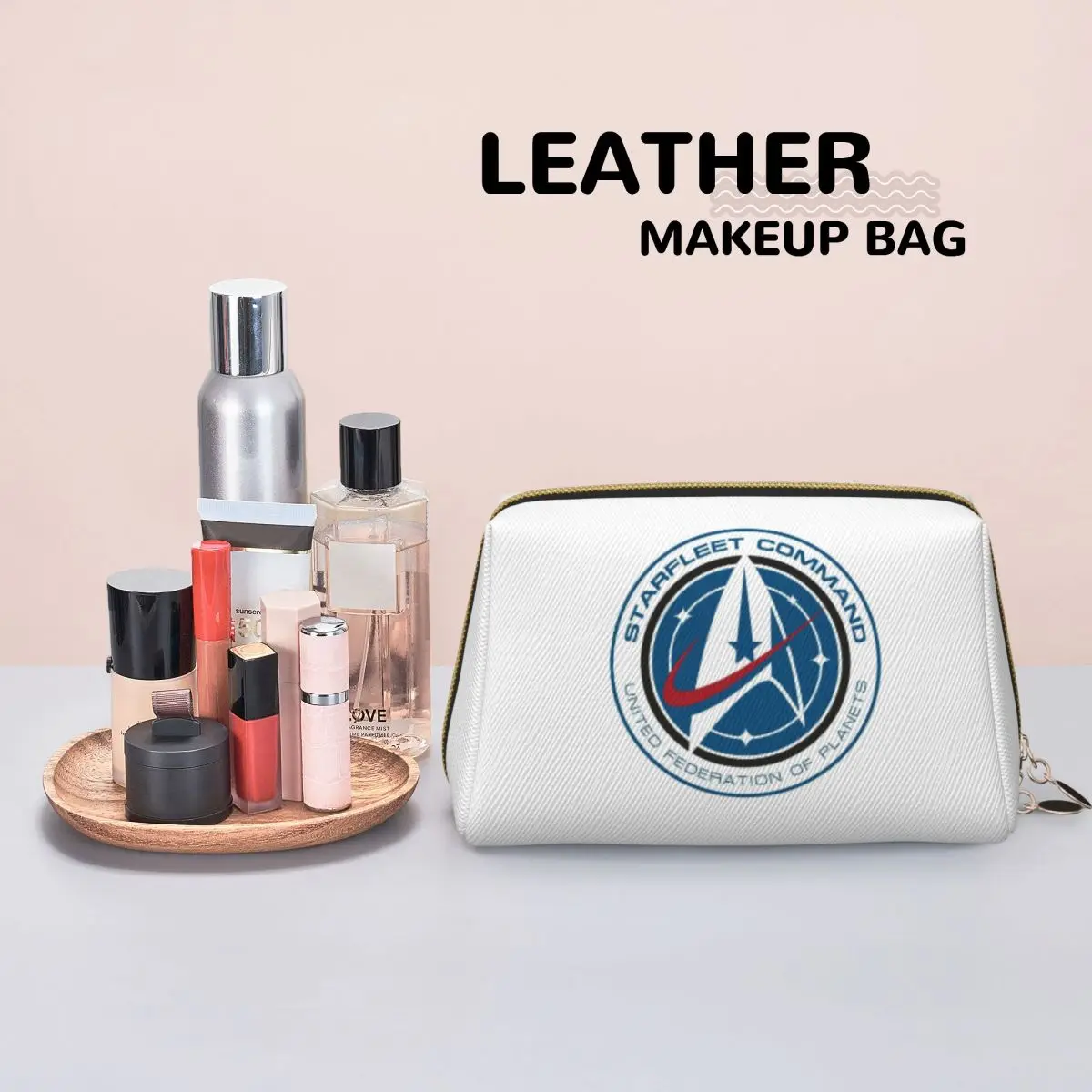 Star Treks Science Fiction TV Series Women Cosmetic Bags Travel Makeup Organizer Pouch Toiletry Storage Dopp Kit Case