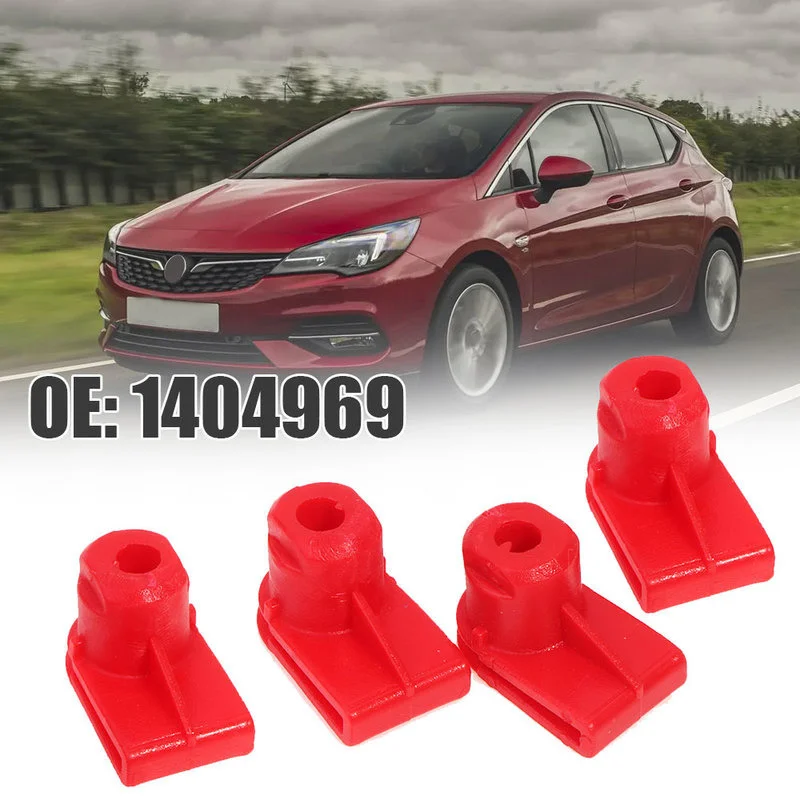 10pcs for Opel Vauxhall Car Bumper Clips Wing Mounting Grommet Nuts Screws 1404969 / 24449408 Red Fastener Clips Car Accessories