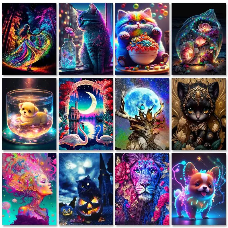 

GATYZTORY 5d Diamond Painting Dog Animal Full Round Embroidery Sale Home Decoration Diy Crafts Picture Of Rhinestones Gift