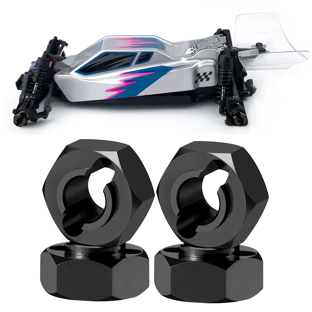 TRINOOD 4 Stück Metallrad-Sechskant-Nabenadapter für Lo-si 1/24 Micro-B 2WD RC Modellauto Buggy Upgrade-Teile