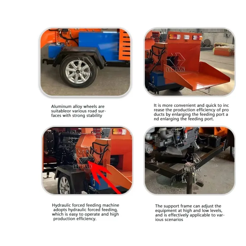 Customized Branch Tree Shredding Skid Steer Wood Chipper Wood Chipper In China