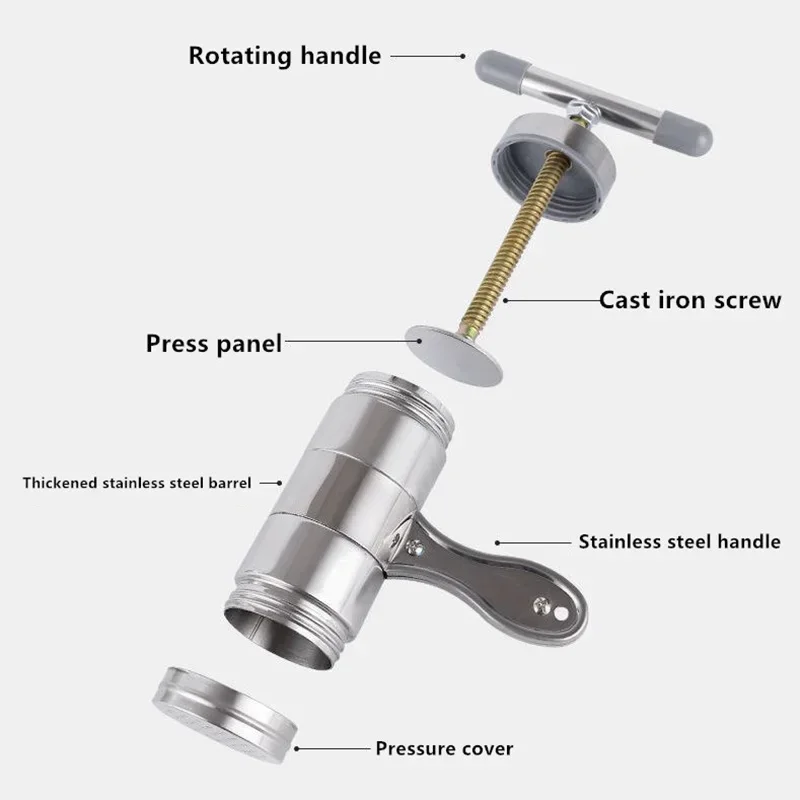 Household Manual Noodle Maker Stainless Steel Fresh Pasta Machine Small Noodle Press Pasta Roller Machine Kitchen Tools