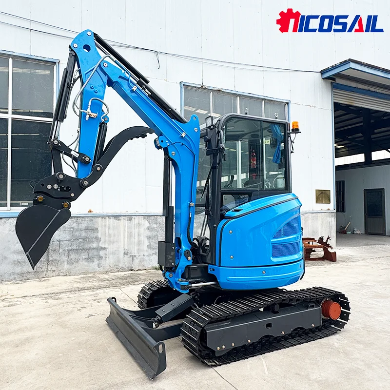 

Free Shipping Kubota Engine Micro Excavator Machine 2.6 Ton Home Small Digger 1 Ton 2 Tons New Mini Excavators for Sale