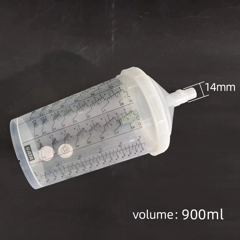 Imagem -05 - Pistola de Pulverizador Descartável Lavagem Livre Pote Adequado para Sata Pistola Óleo Baseado Universal tipo 900ml Plástico Arma Copo Acessórios
