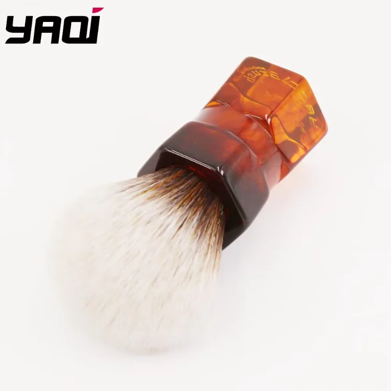 YAQI 24mm Moka Express Synthetic Hair Barbe Mens Shaving Brush, High- Density Professional Travel Care tools