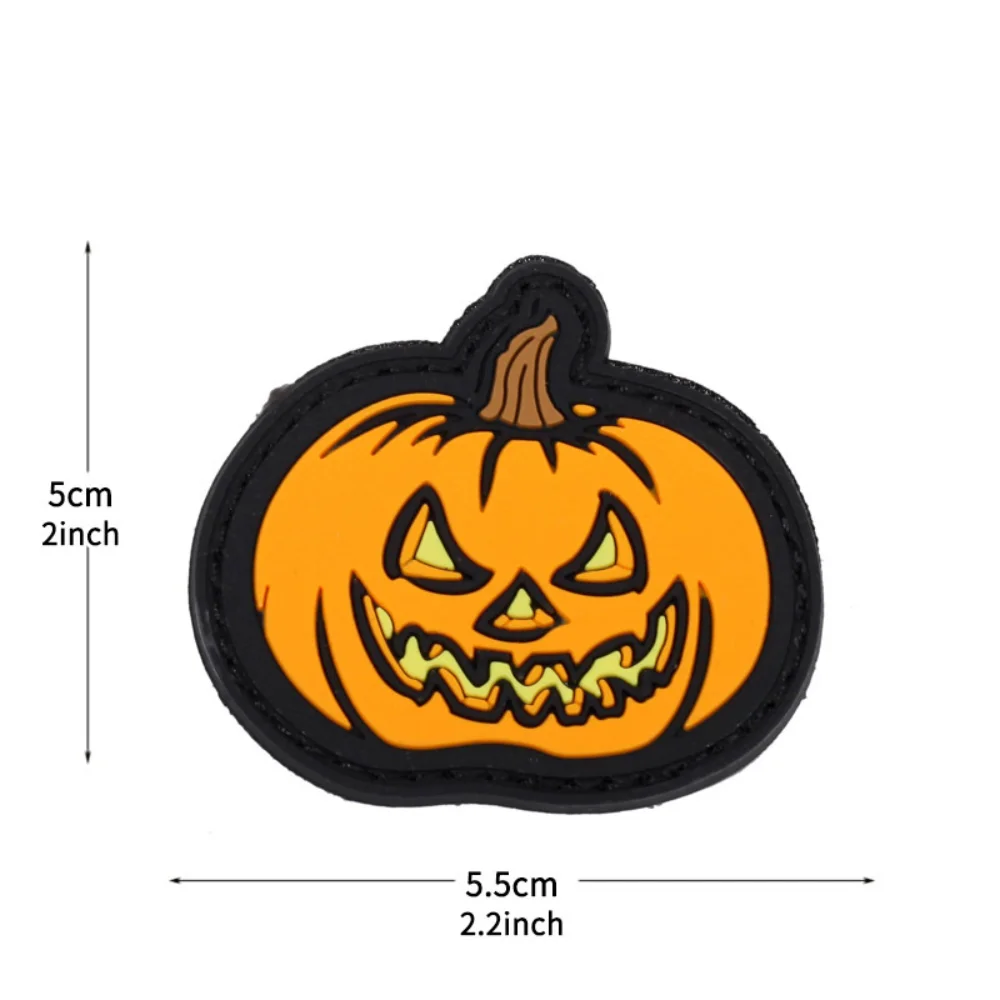 Spooky Night of Pumpkins Halloween  Badge Tactical Patch Soft Rubber Armband Backpack Patches