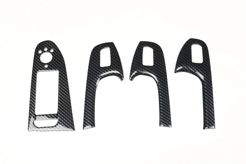 LHD RHD For Audi A4 A5 B8 2009-2016 abs carbon fiber Car Door Armrest Window Lift Switch Cover Trim Styling Moldings 4pcs - view 5