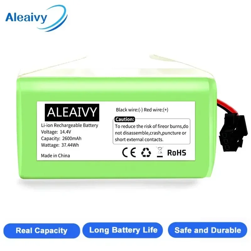 

18650 14.4V 2600mAh Li-ion Battery for Conga Excellence 990 1090 Ecovacs Deebot N79S N79 DN622 Eufy Robovac 11 11S 12 35C X500