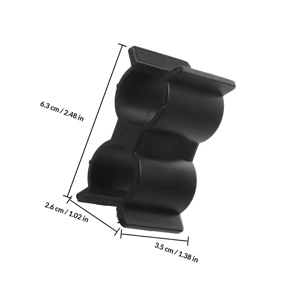 5Pcs Double Port Pipe Clamps Reliable Plastic Double Pipe Clamp Fittings for Marine Yacht Rv Fence Applications Easy Install