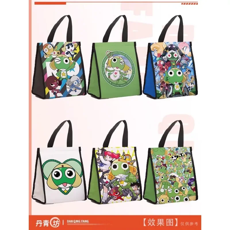 

In Stock Keroro Military Cao Bento Bag Can Be Insulated Japanese Anime Peripheral Portable Handbag Birthday Gift Anime Model