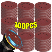 100PCS Sanding Discs 8 Hole Hook And Loop Adhesive Sandpaper 125mm 80~3000 Grits For Random Orbital Sander Abrasive Sheets Tools