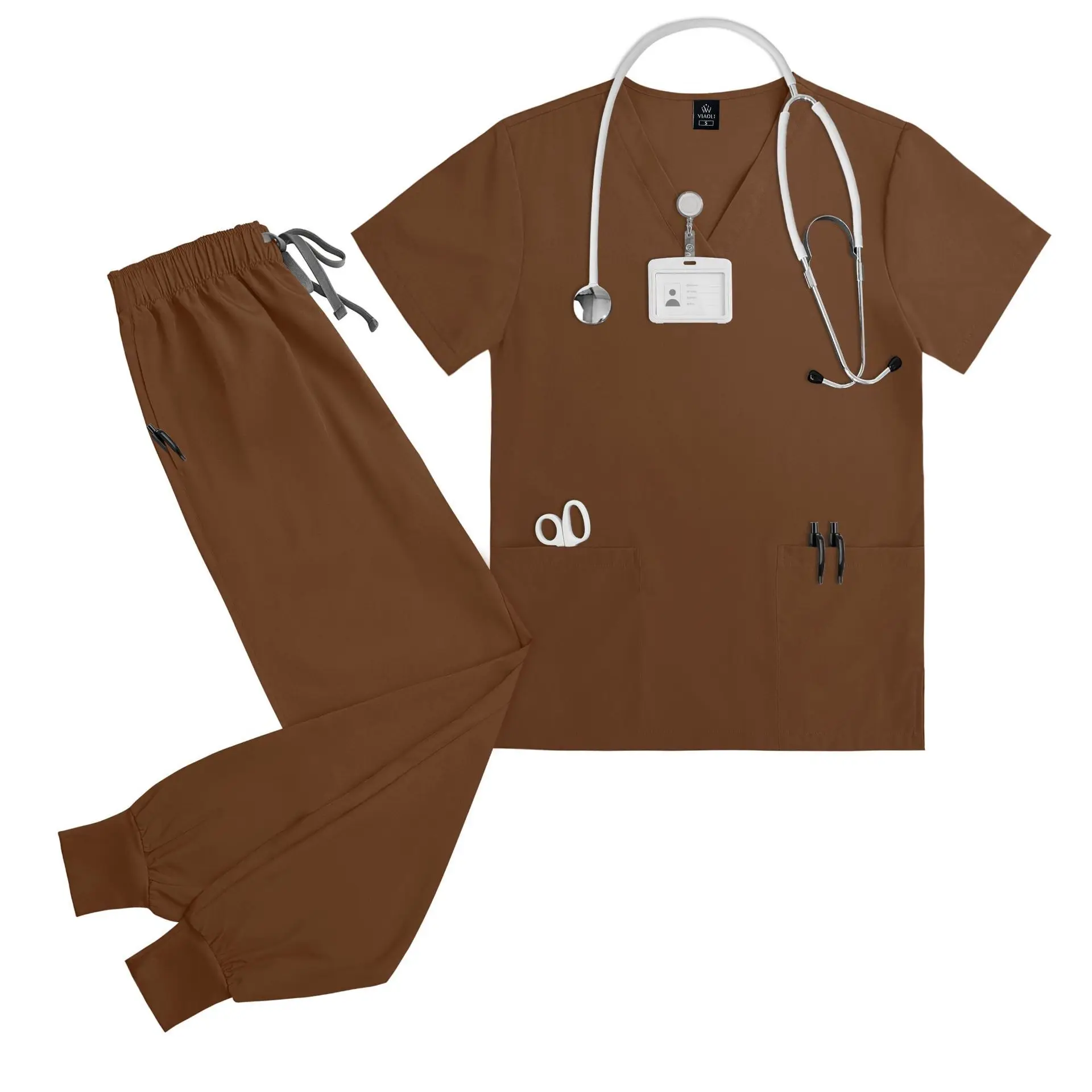 Lavaggio chirurgico delle mani Infermieristica per bambini Medico dentale Infermiera Uniforme Manica corta Sala operatoria Abito isolante Multi-Colore