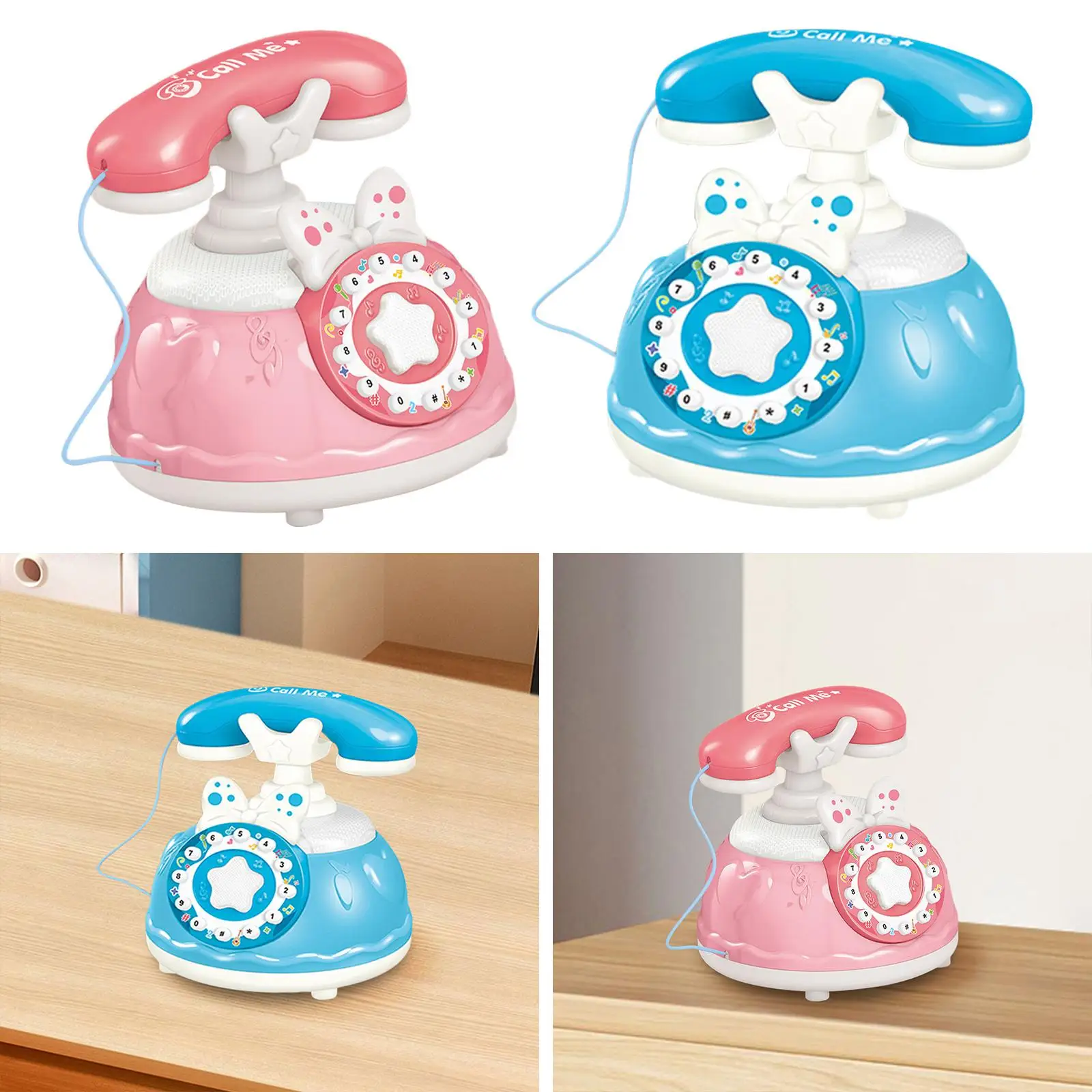 Baby Phone Toy Gift for Boys Girls Hand Eye Coordination Gift Fine Motor Skill Pretend Play Baby Phone for Children Kids Ages 3