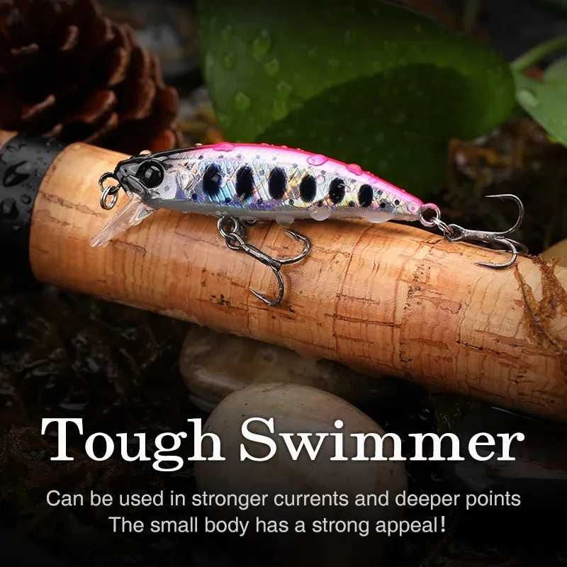 TSURINOYA 10PCS 51mm 5.8g Intruder 51S Sinking Minnow Small Stream Fishing Lure Mini Hard Bait Long Cast Wobbler For Trout - view 5