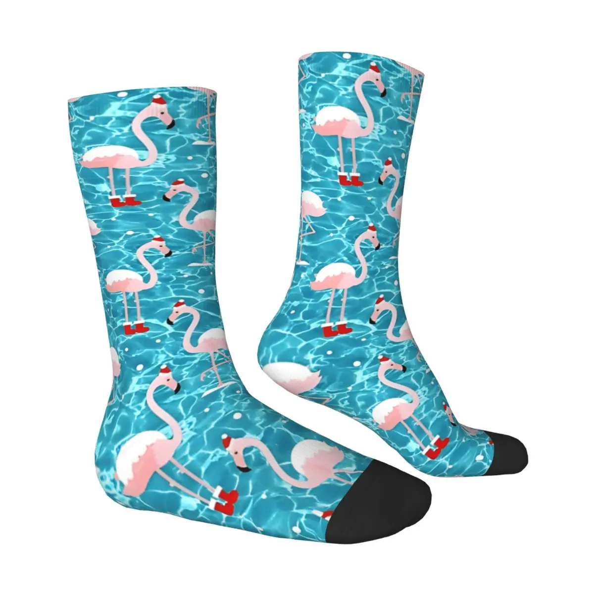 Ugly Christmas Santa Xmas Flamingos Unisex Winter Socks Running Happy Socks street style Crazy Sock