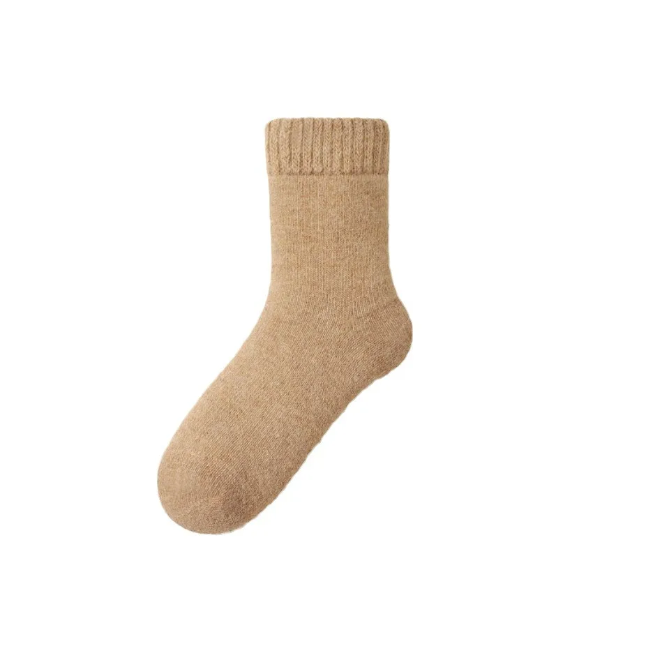 Calcetín ocio deportes atléticos vestido de tripulación invierno lana gruesa mujeres Angora conejo lana gruesa caliente bucle toalla B8W115